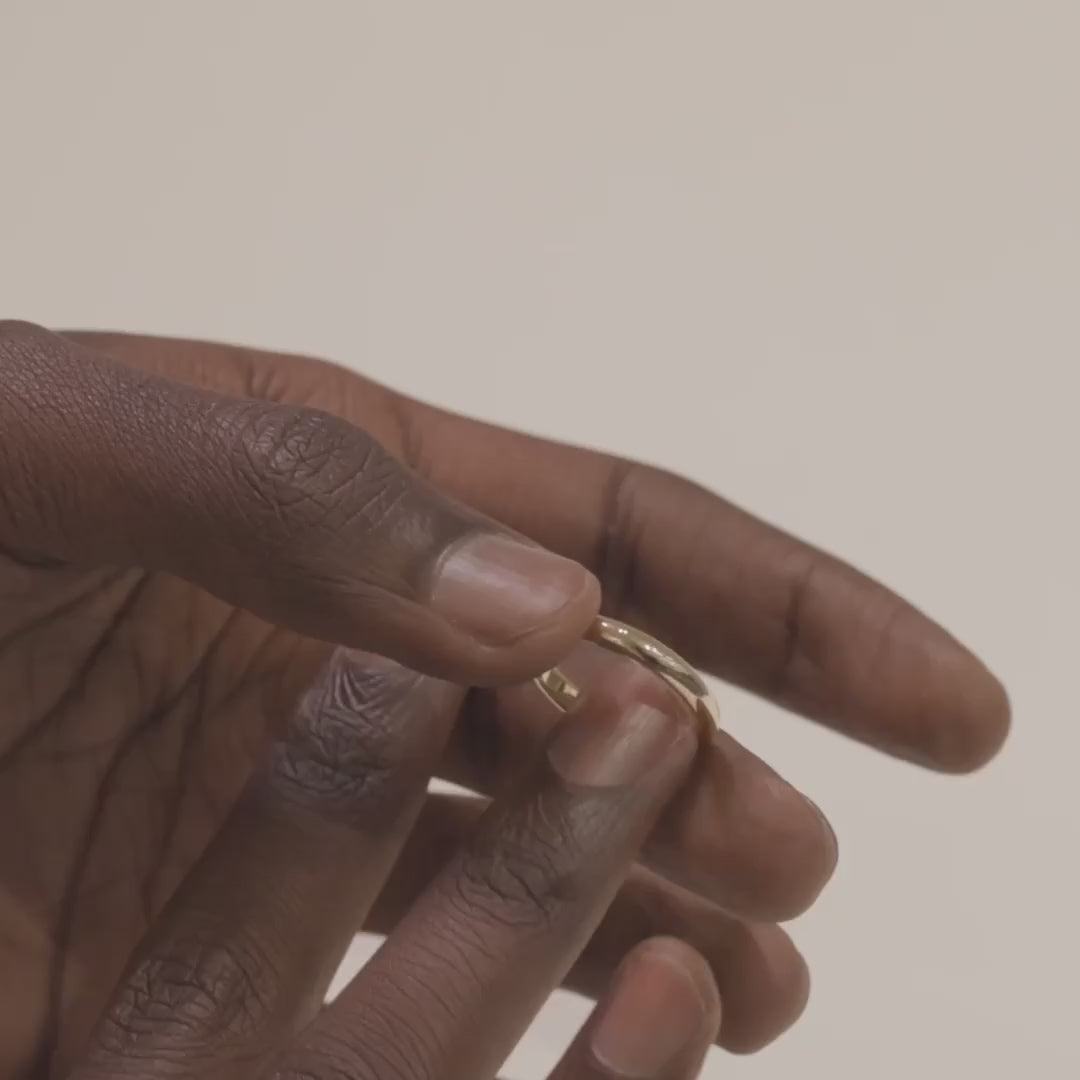 Alliance Absolu.e Demi-jonc 3mm - Or jaune 18k - joaillerie France - Loyale Paris - 1