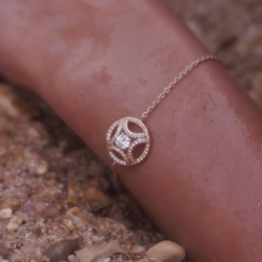 Bracelet Perpétuel.le 0.25ct pavé - Or jaune 18k - diamant éthique - Loyale Paris