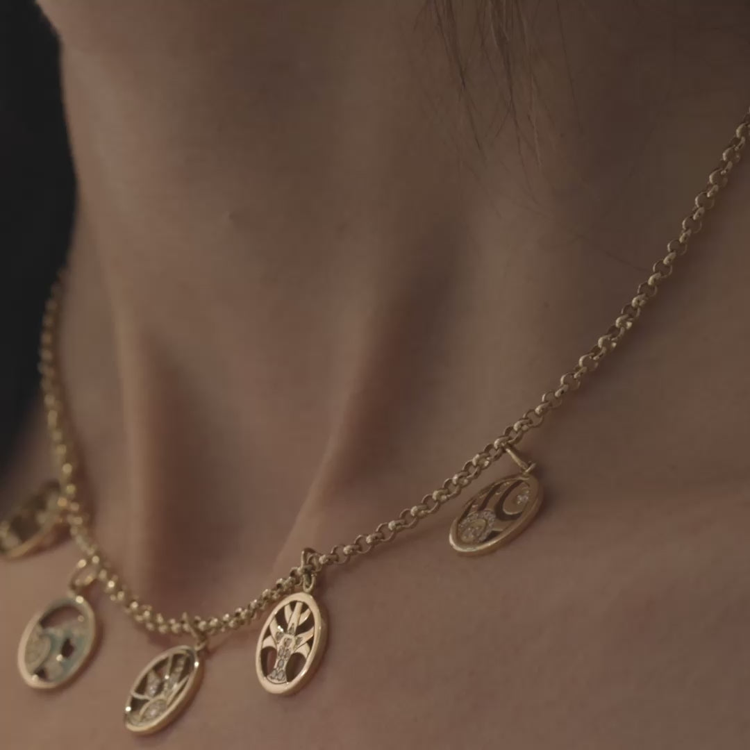 Collier Soul Charms - Or jaune 18k - diamant éthique - Loyale Paris