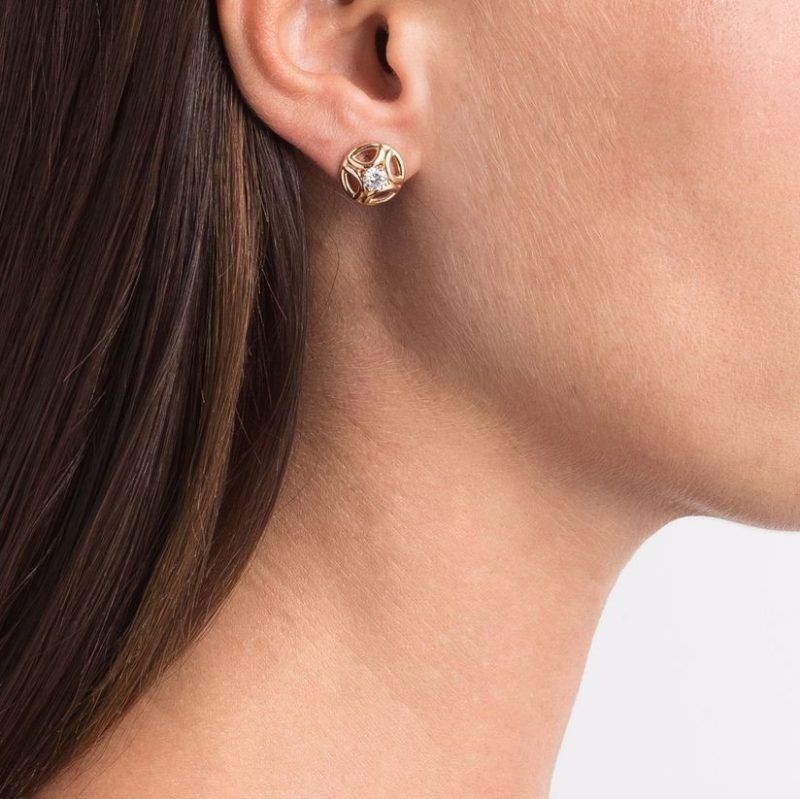 Earrings Perpétuelle 025ct x2 - 18k rose gold lab grown diamond Loyale Paris