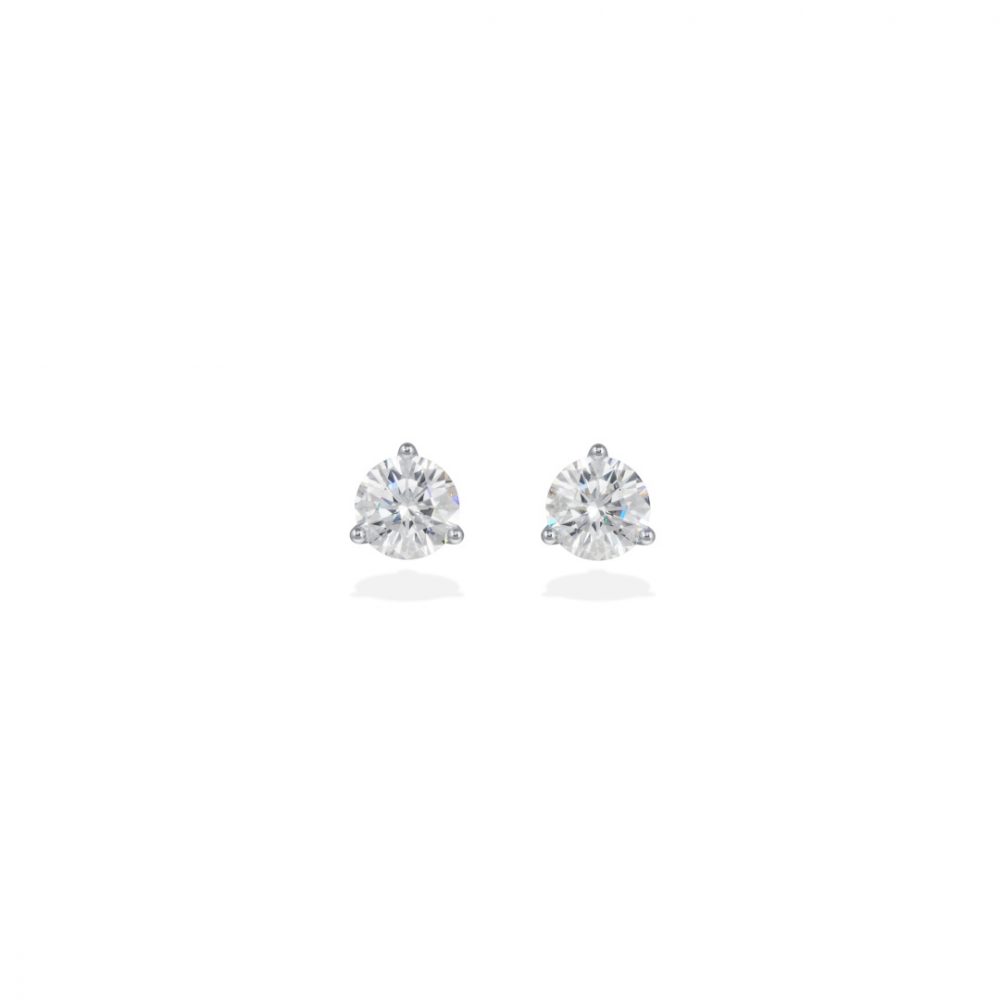 Earrings Pure 025ct x2 - 18k white gold lab grown diamond Loyale Paris