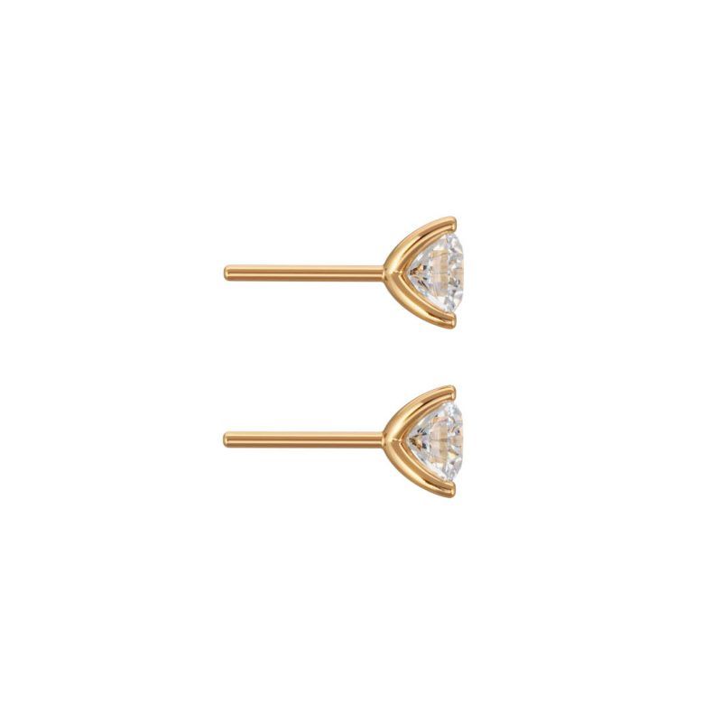 Earrings Pure 05ct x2 - 18k yellow gold lab grown diamond Loyale Paris