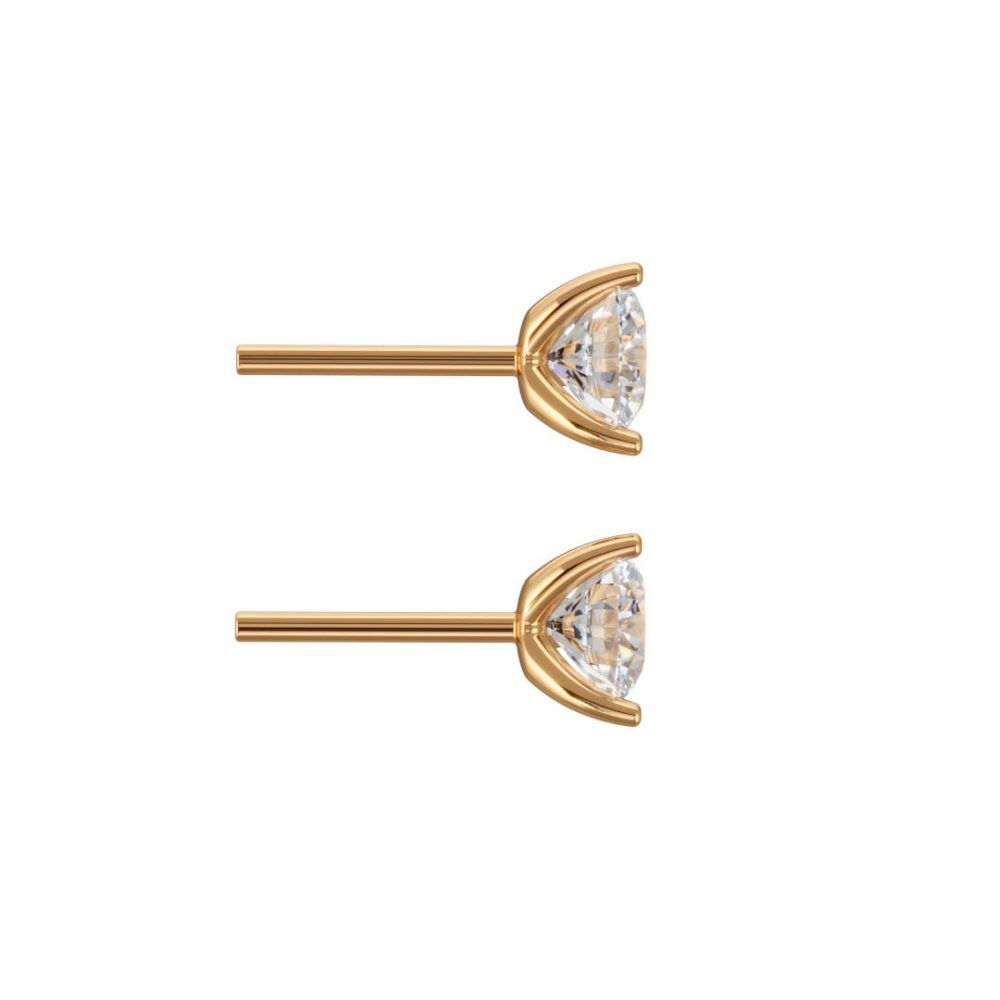 Earrings Pure 1ct x2 - 18k yellow gold lab grown diamond Loyale Paris