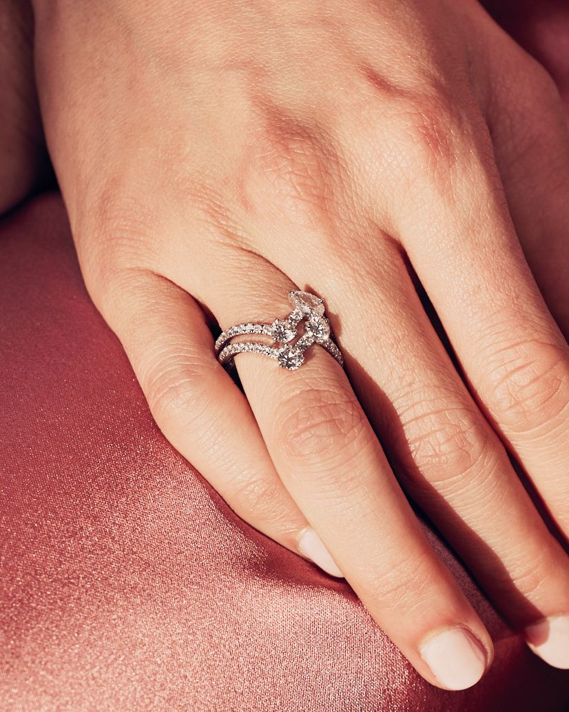 Loyale Paris Bridal Engagement ring love lab grown diamond ethical jewelry wedding toi & moi