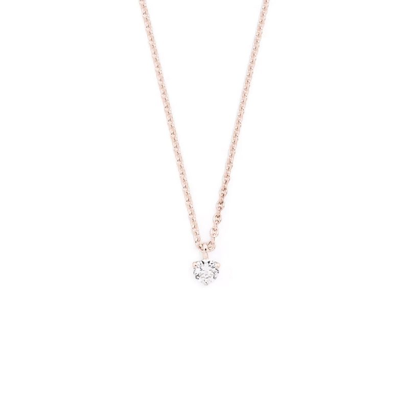 Necklace Pure 025ct - 18k rose gold lab grown diamond Loyale Paris 4