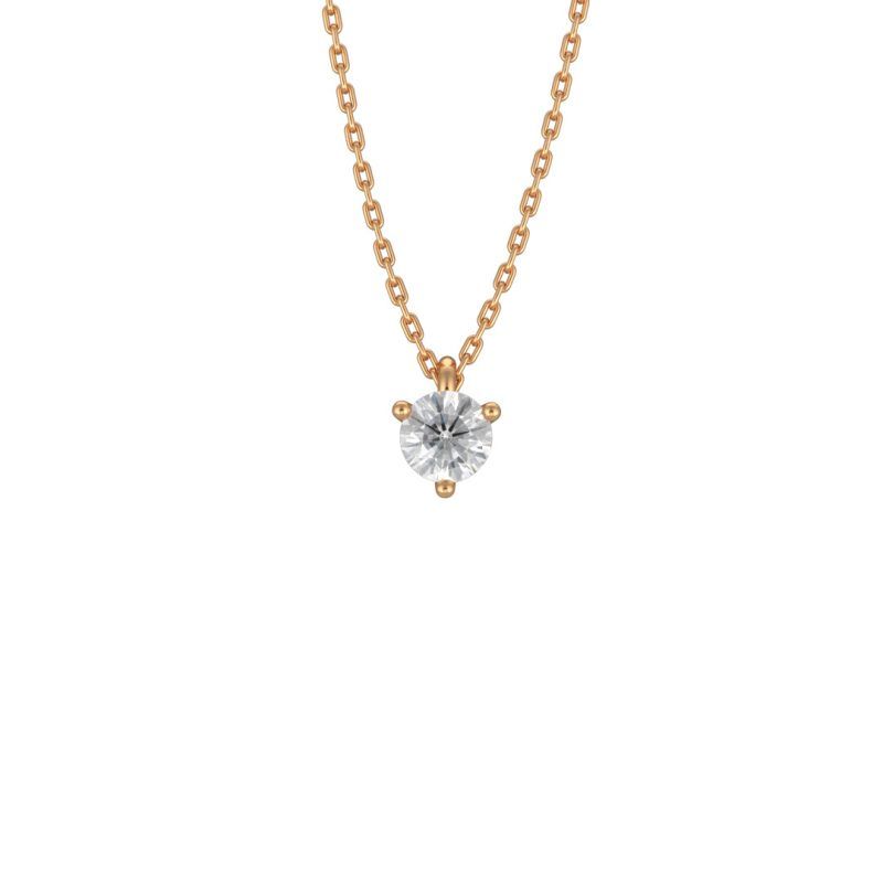 Necklace Pure 025ct - 18k yellow gold lab grown diamond Loyale Paris