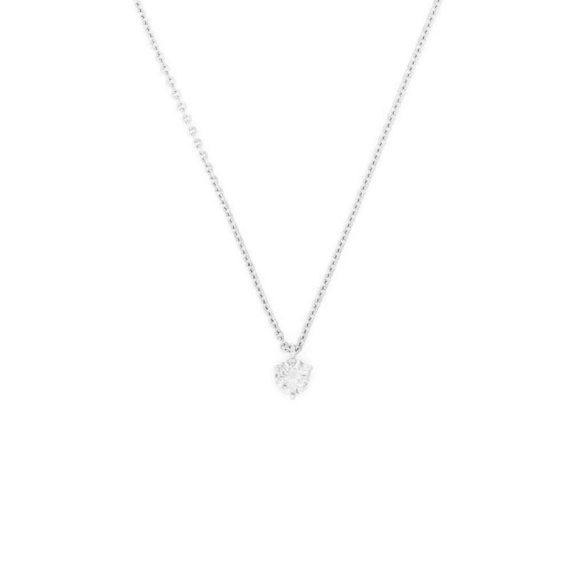 Necklace Pure 05ct - 18k white gold lab grown diamond Loyale Paris 3
