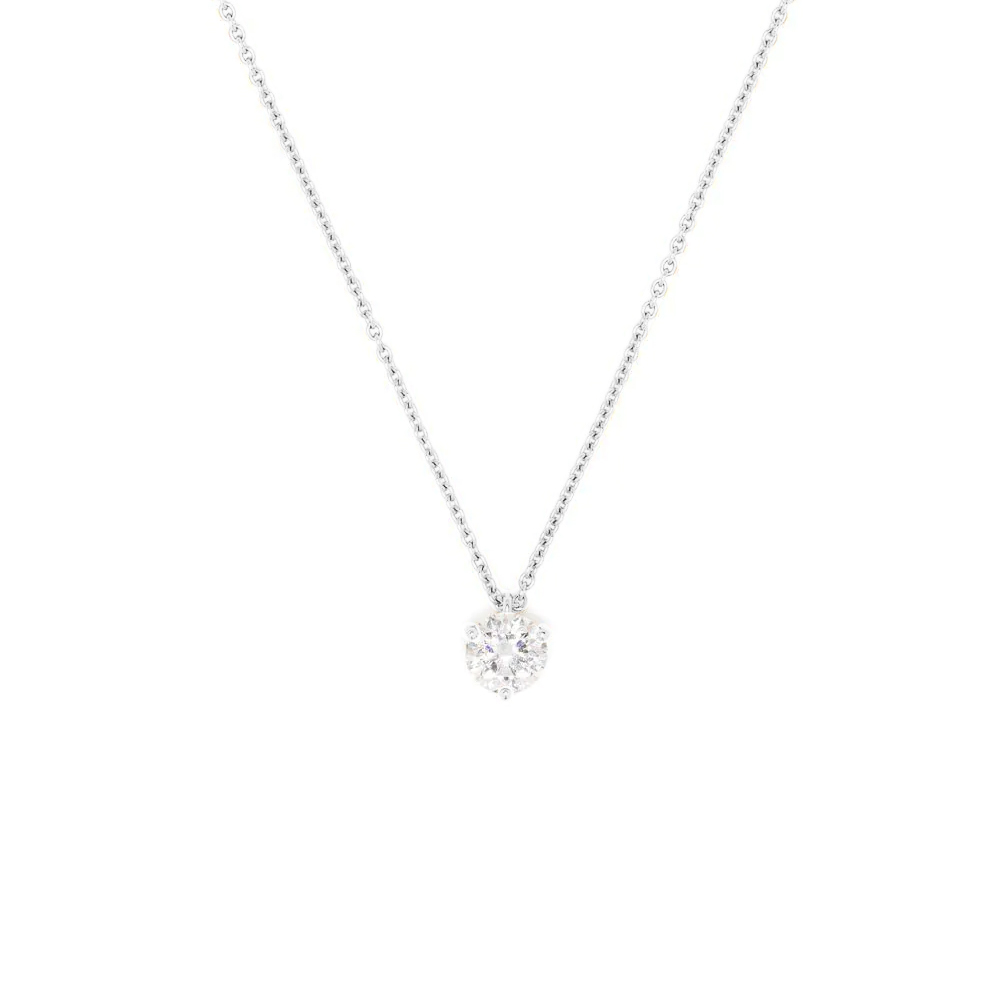 Necklace Pure 1ct - 18k white gold lab grown diamond Loyale Paris 3