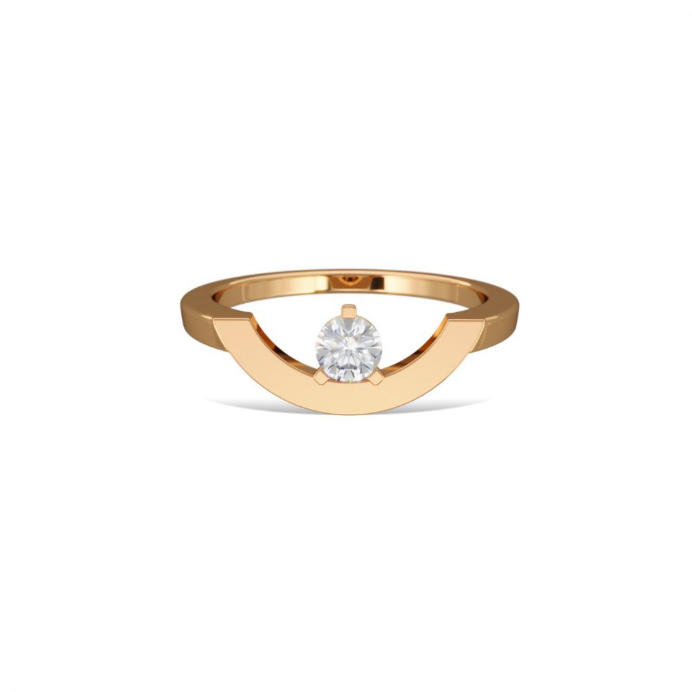 Ring Intrépide grand arc 025ct - 18k yellow gold lab grown diamond Loyale Paris