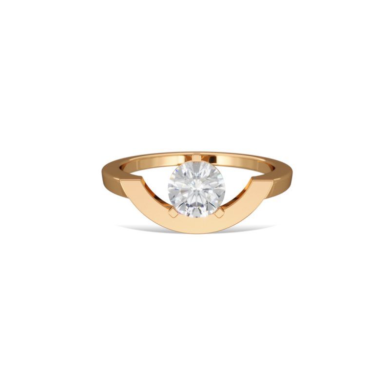 Ring Intrépide grand arc 1ct - 18k yellow gold lab grown diamond Loyale Paris