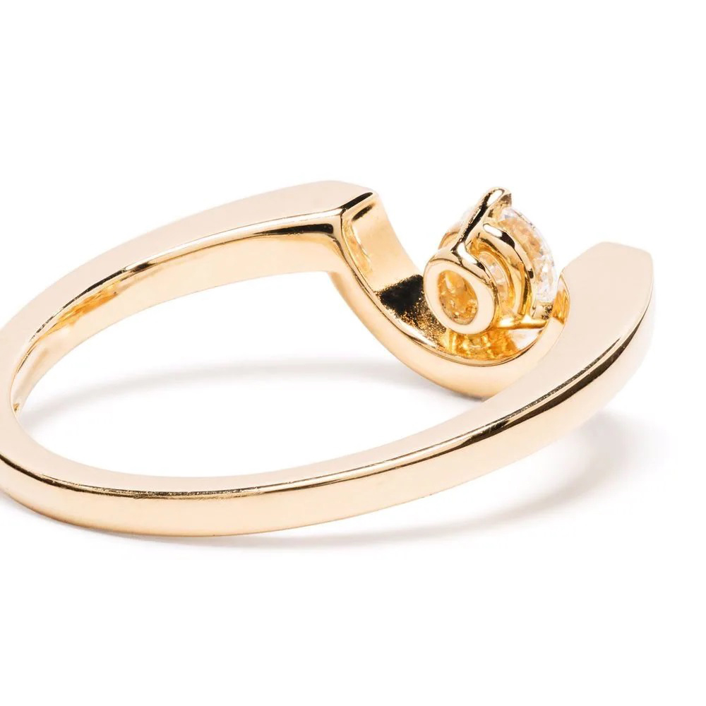 Ring Intrépide petit arc 025ct - 18k yellow gold lab grown diamond Loyale Paris 5