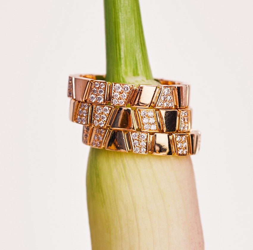 Ring Ride Love semi-pavée - 18k recycled yellow gold lab grown diamonds ethical fine jewelry loyale paris 3
