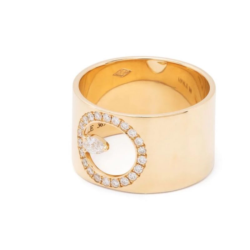 Pinky Ring Collaboration Benedicte Burguet - 18k yellow gold lab grown diamond Loyale Paris 1