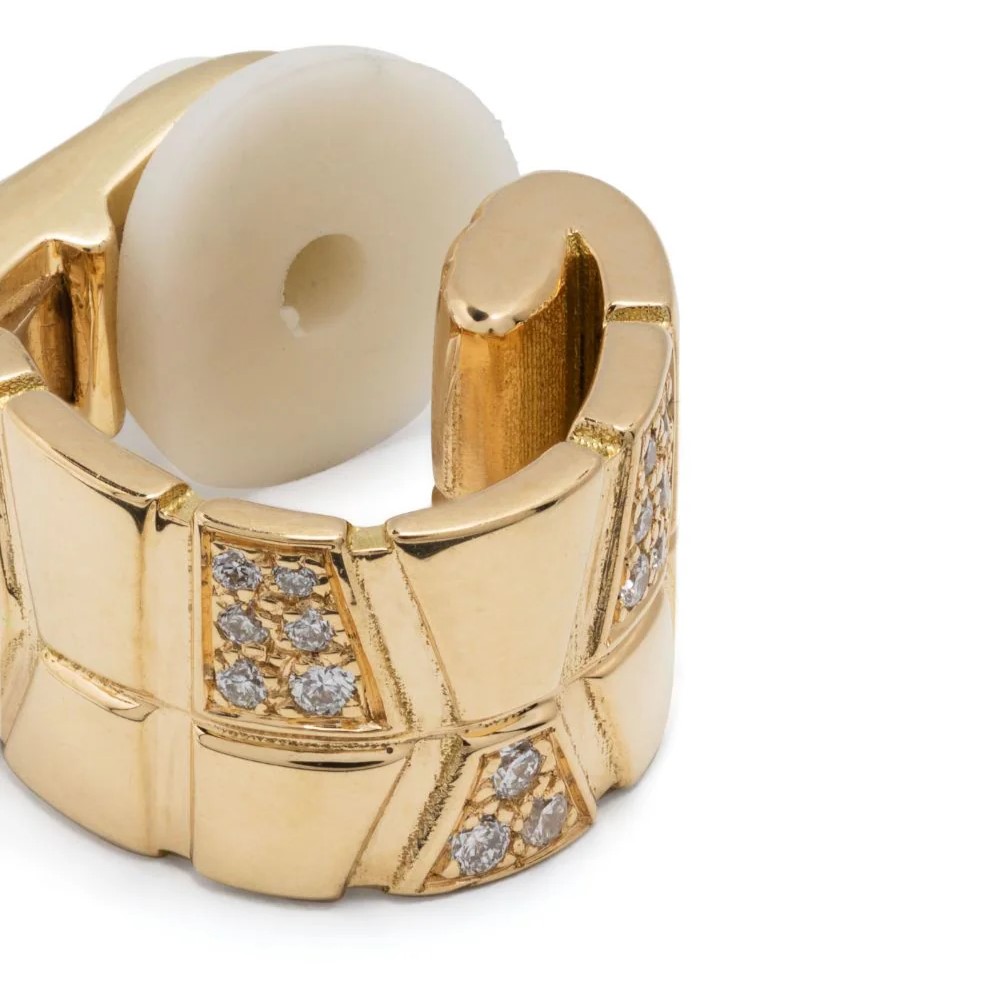 Clip Earcuff Ride & Love semi-pavée - 18k recycled yellow gold lab grown diamonds loyale paris fine jewelry 4