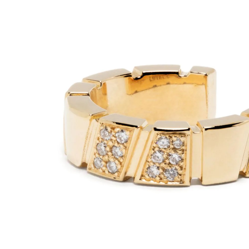 Earcuff Ride & Love semi-pavée Small - 18k recycled yellow gold lab grown diamonds loyale paris fine jewelry 4