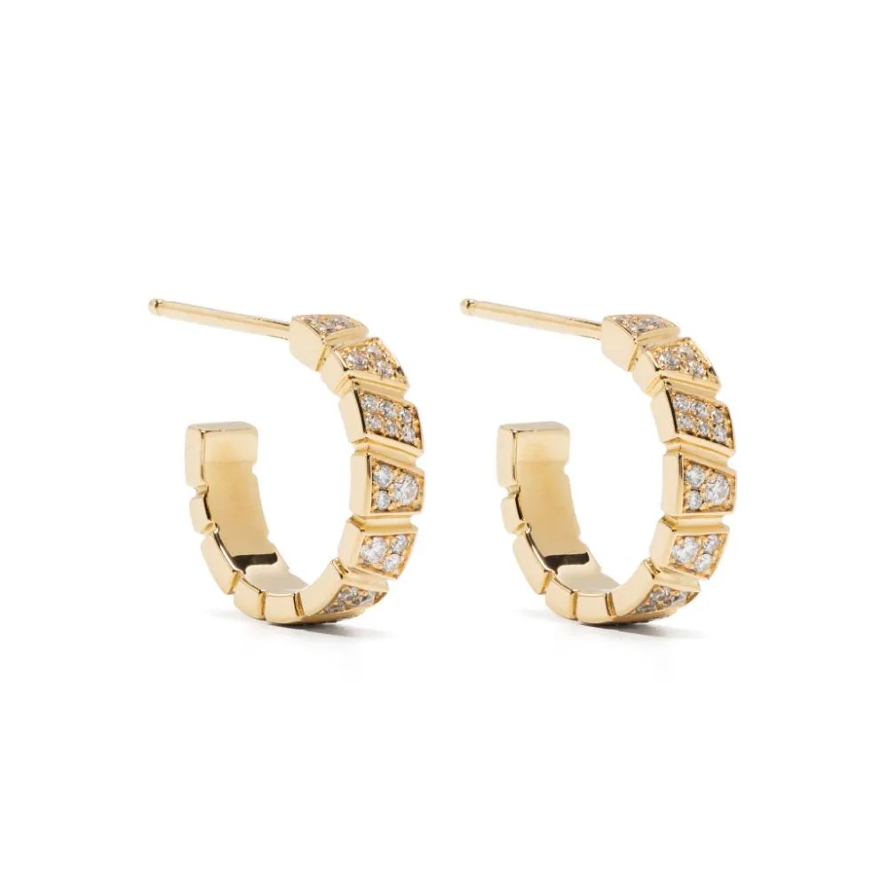 Earrings Ride & Love pavées Small - 18k recycled yellow gold lab grown diamonds loyale paris fine jewelry 1