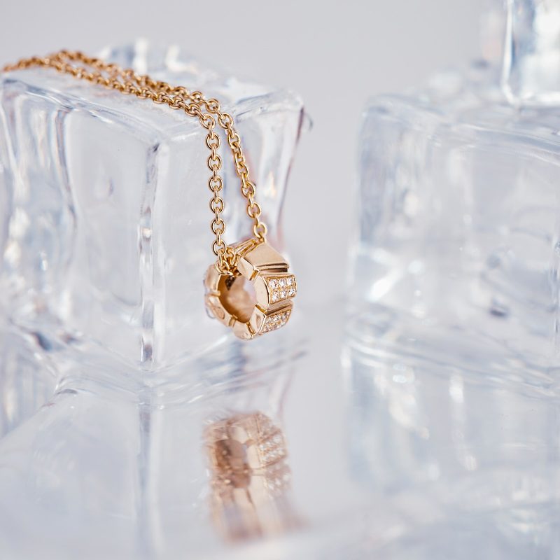 Necklace Ride & Love semi-pavé Small - 18k recycled yellow gold lab grown diamonds loyale paris fine jewelry 2