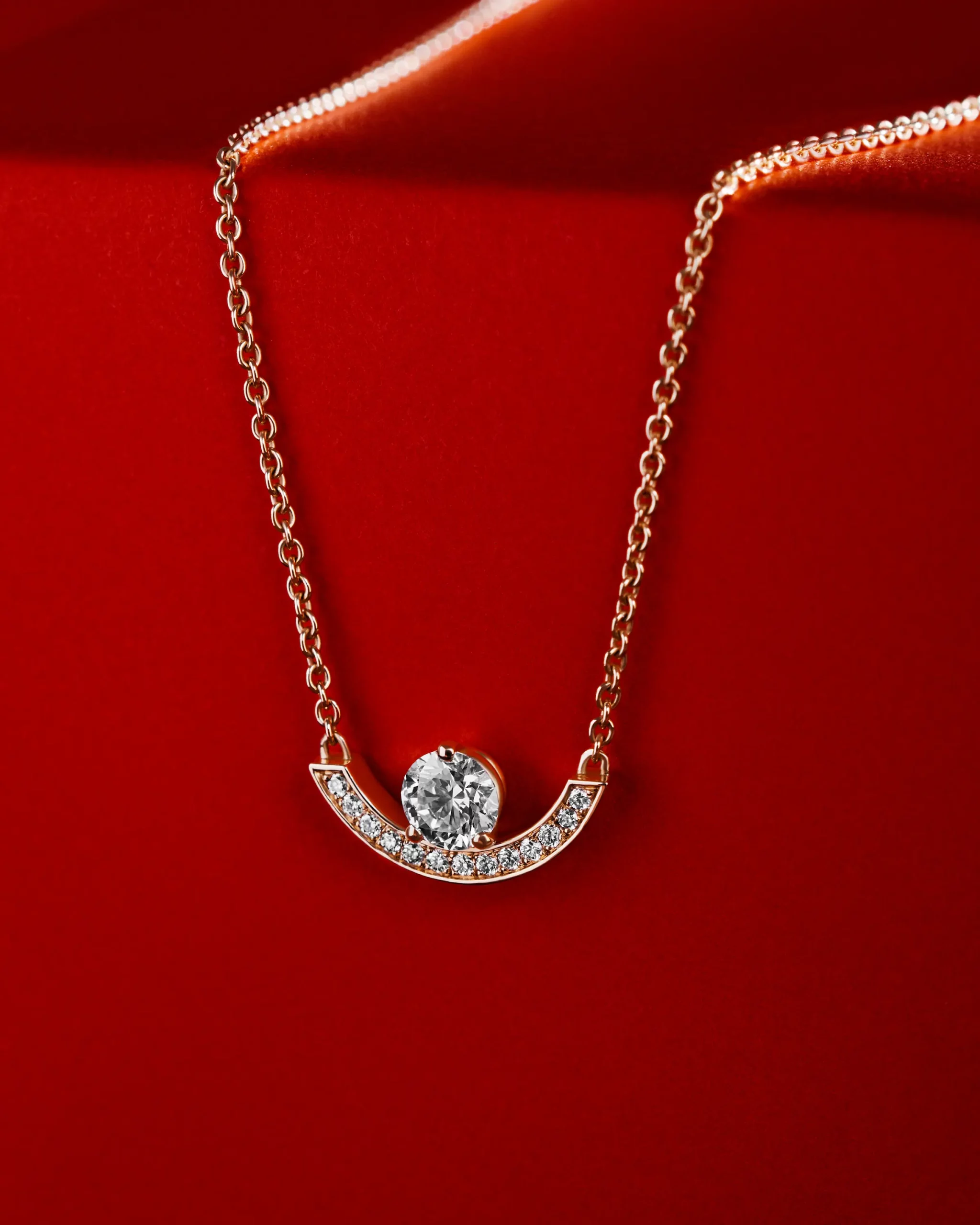 Necklace Intrépide in sustainable recycled gold and lab-grown diamonds
