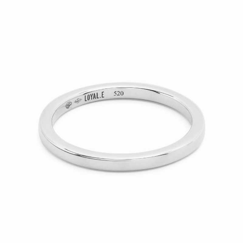 Union ring Absolu.e Ribbon 2mm - 18k white gold 1